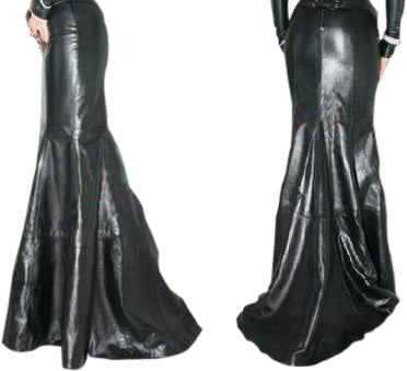 Women Genuine Leather Long Skirt (Free Home Delivery Within 7 To 10 Days Worldwide)